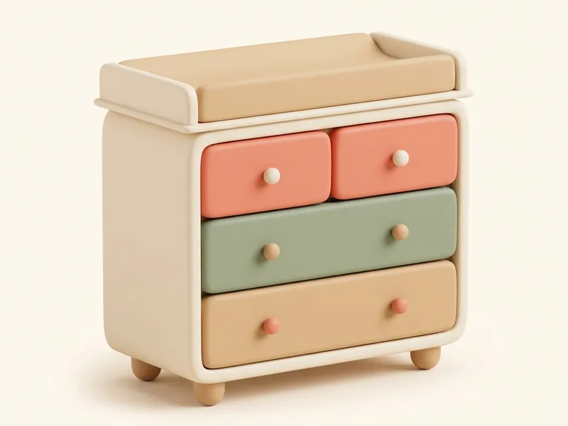 Dresser with Change Top — A dresser that doubles as a change table